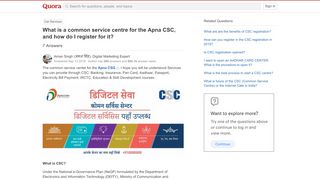 
                            12. What is a common service centre for the Apna CSC, and how do I ...
