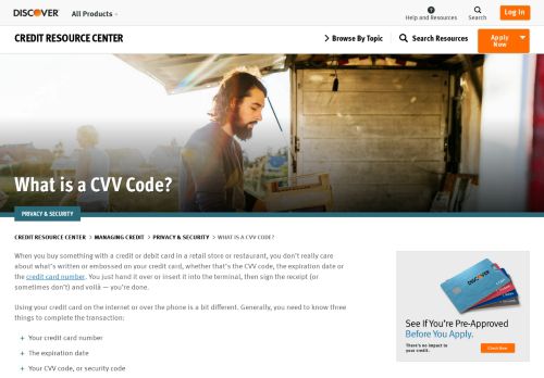 
                            9. What is a CVV Code? | Discover
