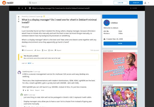 
                            10. What is a display manager? Do I need one for xfce4 in Debian9 ...