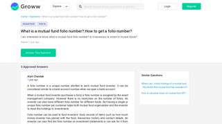 
                            10. What is a mutual fund folio number? How to get a folio number? - Groww