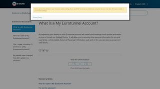 
                            7. What is a My Eurotunnel Account? – Eurotunnel Le Shuttle Support