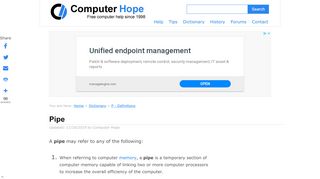 
                            1. What is a Pipe? - Computer Hope