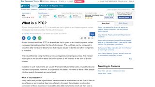 
                            6. What is a PTC? - The Economic Times