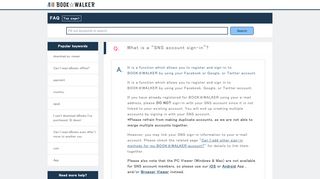 
                            2. What is a “SNS account sign-in”? | FAQ | BOOK  WALKER