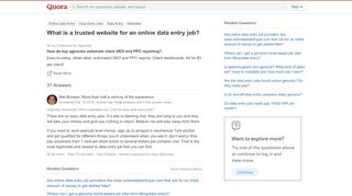 
                            4. What is a trusted website for an online data entry job? - Quora