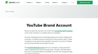 
                            12. What is a Youtube Brand Account? | Sprout Social