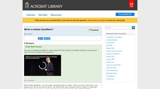 
                            11. What is Adobe SendNow? () - Acrobat Answers