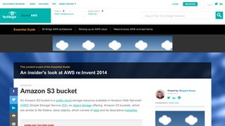 
                            5. What is Amazon S3 bucket? - Definition from WhatIs.com