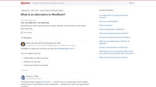 
                            10. What is an alternative to WooRank? - Quora