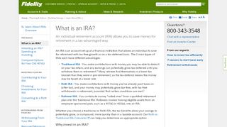 
                            7. What Is An IRA? - Fidelity