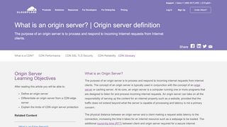 
                            13. What is an origin server? Origin server definition | Cloudflare
