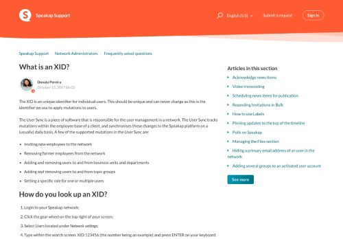 
                            9. What is an XID? – Speakap Support