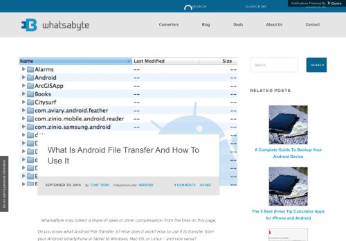 
                            8. What Is Android File Transfer And How To Use It - What's A Byte?