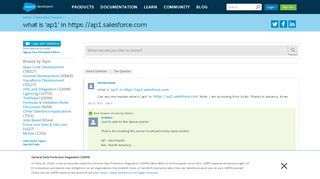 
                            2. what is 'ap1' in https://ap1.salesforce.com - Salesforce ...