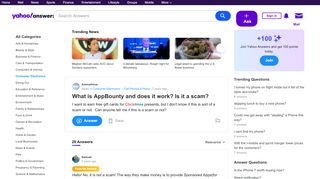 
                            9. What is AppBounty and does it work? Is it a scam? | Yahoo Answers