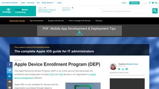 
                            11. What is Apple Device Enrollment Program (DEP)? - Definition from ...