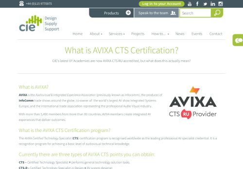 
                            8. What is AVIXA CTS Certification? - CIE-Group