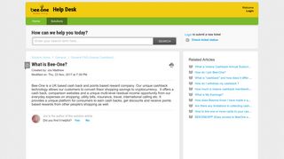 
                            7. What is Bee-One? : Help Desk