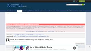 
                            4. What is Bluetooth Security Tag and how do I turn it off? - Windows ...