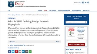 
                            7. What Is BPH? Defining Benign Prostatic Hyperplasia - University ...