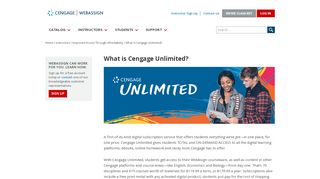 
                            5. What is Cengage Unlimited? - WebAssign