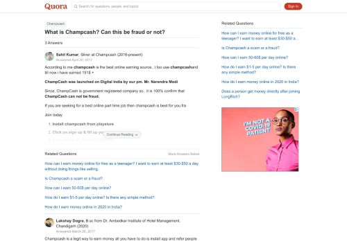 
                            5. What is Champcash? Can this be fraud or not? - Quora