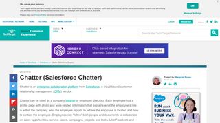 
                            12. What is Chatter (Salesforce Chatter)? - Definition from WhatIs.com