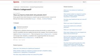 
                            6. What is Codeground? - Quora