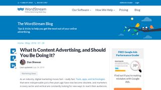
                            5. What Is Content Advertising, and Should You Be Doing It? | WordStream