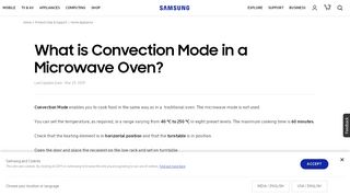 
                            1. What is Convection Mode in a Microwave Oven? | Samsung Support ...