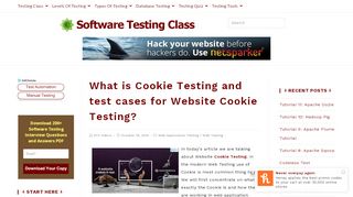 
                            10. What is Cookie Testing and test cases for Website Cookie Testing?
