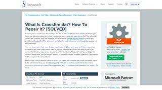 
                            6. What is Crossfire.dat and How to Fix It? Virus or Safe? - Solvusoft