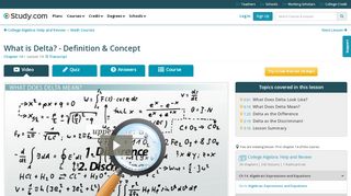 
                            10. What is Delta? - Definition & Concept - Video & Lesson ...