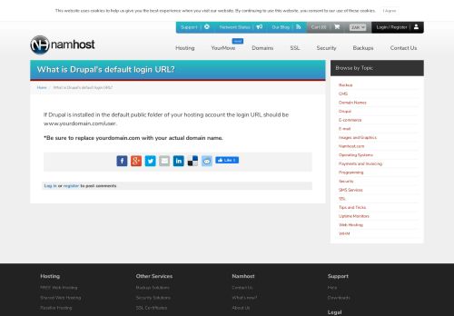 
                            11. What is Drupal's default login URL? | Namhost.com