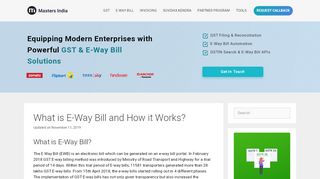 
                            13. What is E-Way Bill and How it Works? - Masters India