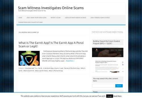 
                            9. What Is EarnIt Gh | - Scam Witness Investigates Online Scams