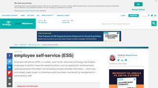 
                            10. What is employee self-service (ESS)? - Definition from WhatIs.com