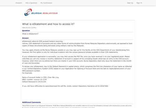 
                            2. What is eStatement and how to access it? - Bursa Malaysia Help Centre
