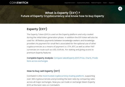 
                            8. What is Experty - An Ultimate Guide on EXY crypto - CoinSwitch