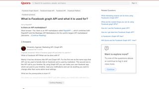 
                            8. What is Facebook graph API and what it is used for? - Quora