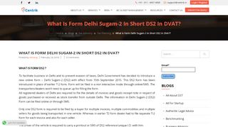 
                            10. What Is Form Delhi Sugam-2 In Short DS2 In DVAT? - Centrik