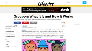 
                            12. What Is Groupon, and How Does It Work? - Lifewire