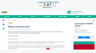 
                            6. What is Icharity club? ▷ Legit.ng