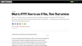 
                            9. What is IFTTT? How to use If This, Then That services | Computerworld