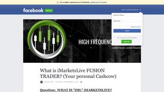 
                            6. What is iMarketsLive FUSION TRADER? (Your personal Cashcow ...