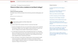 
                            9. What is it like to be a student at Jai Hind College? - Quora
