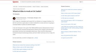 
                            8. What is it like to work at CSC India? - Quora