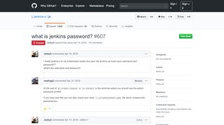 
                            8. what is jenkins password? · Issue #607 · jenkins-x/jx · GitHub