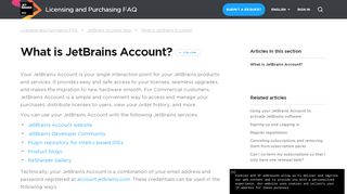 
                            9. What is JetBrains Account? – Licensing and Purchasing FAQ