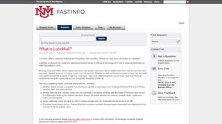 
                            6. What is LoboMail - Support Home Page